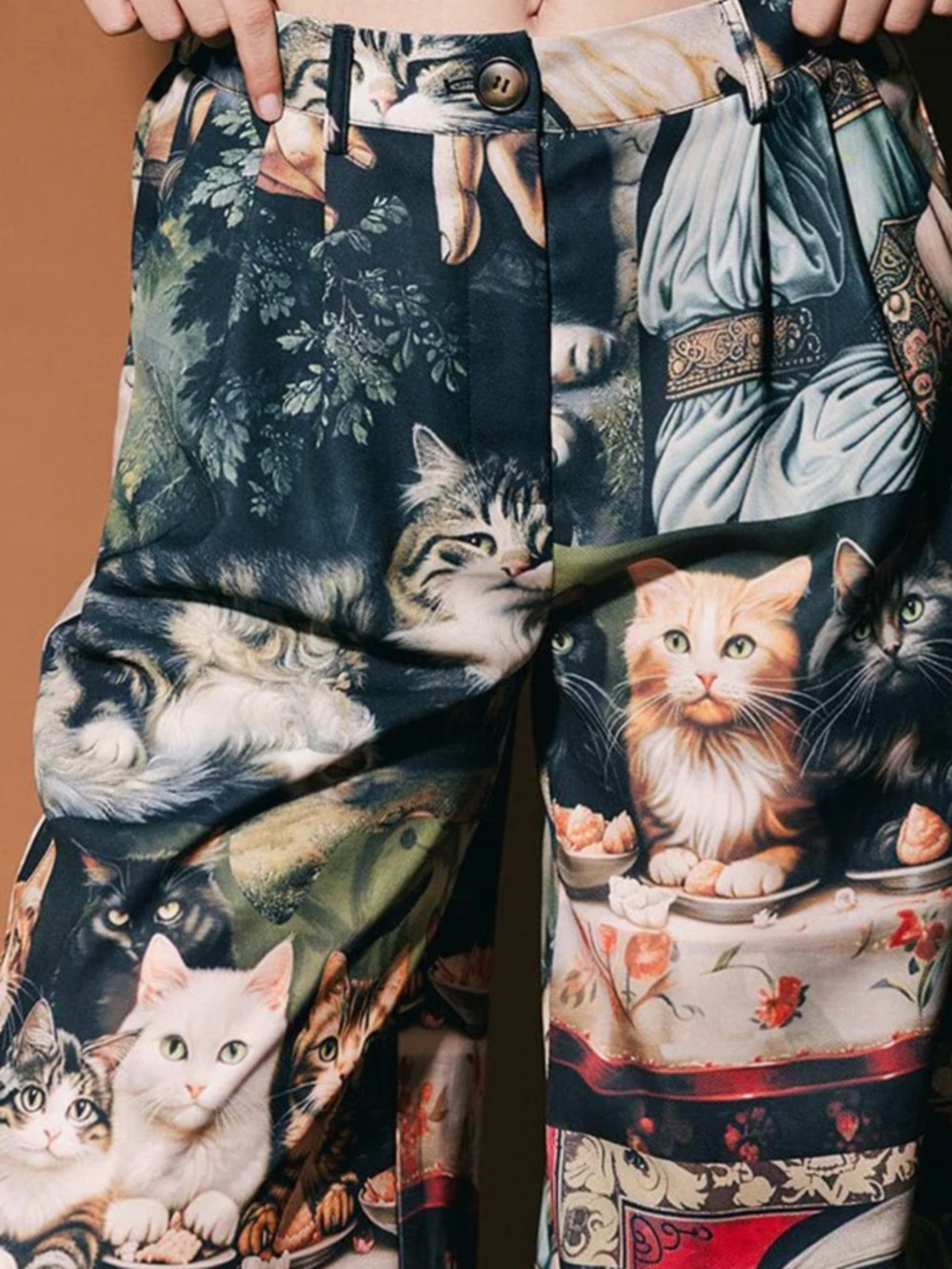 NWOT Dressed in LaLa Cult of Cats Trousers - Picture 2 of 5